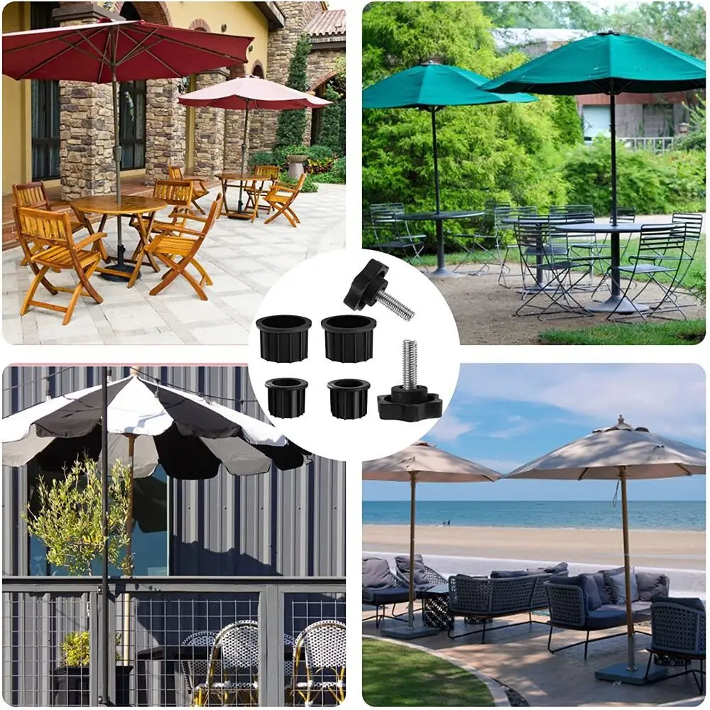 Outdoor Patio Umbrella Base Stand Replacement Parts Umbrella Base Bracket Hole Ring Plug Cover and Cap(6pcs)