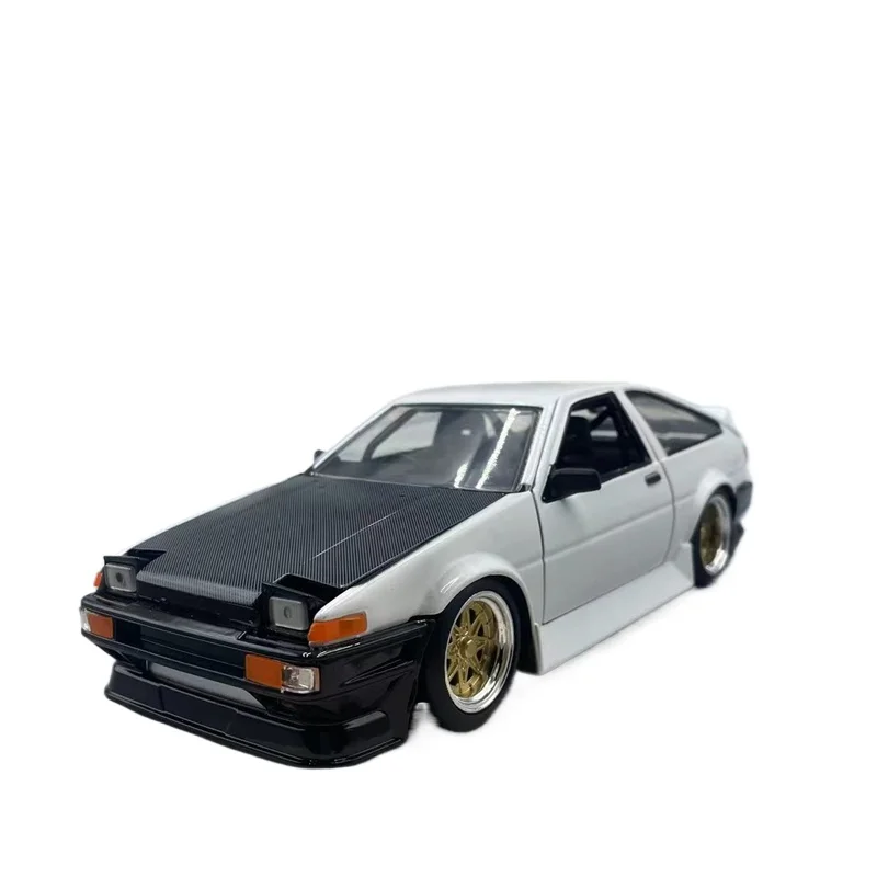 Jada Toyota AE86 첫 1/24 텍스트 D 시뮬레이션 실제 합금 자동차 모델, 두부 가게 장면 디스플레이, 소년 선물 컬렉션 장난감