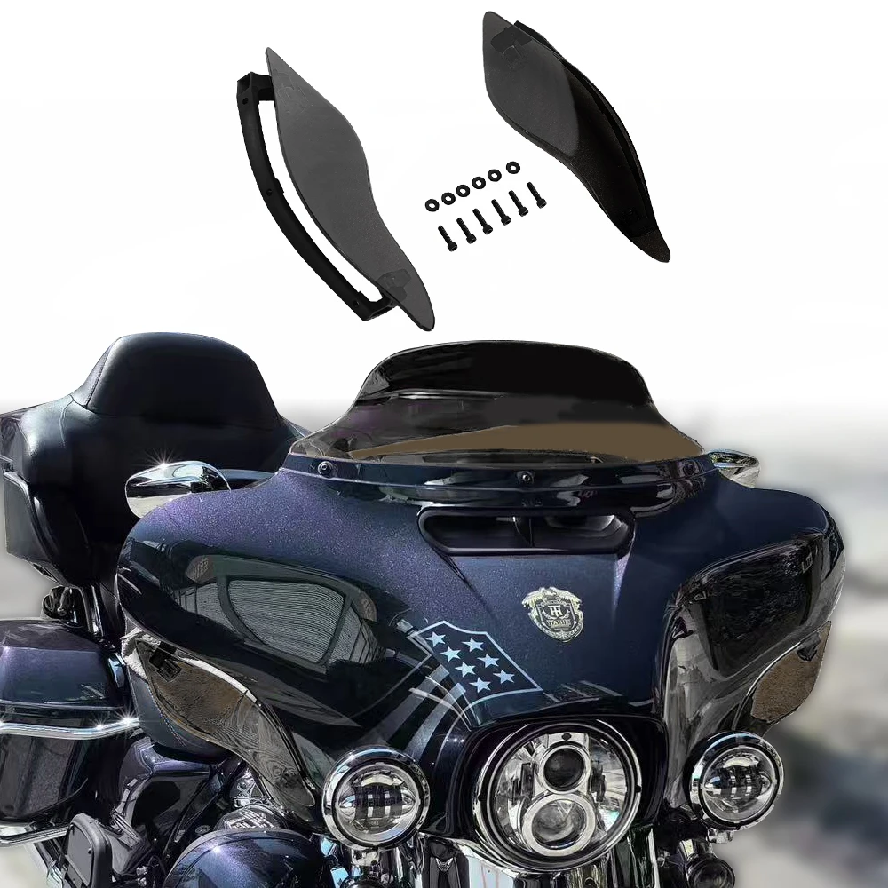 Colored Side Wings PC Air Deflector With Polished Edges Fit For Touring Electra Street Glide 14-23