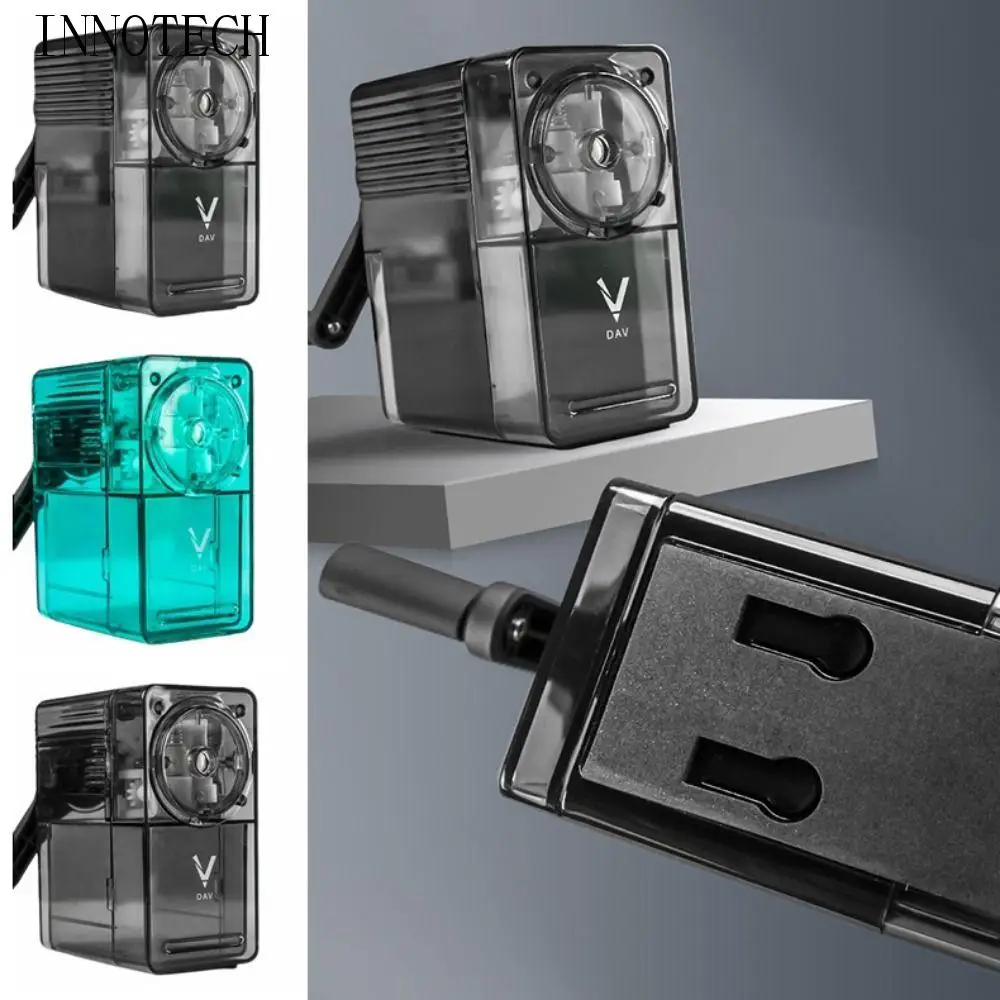 

Hand Crank Manual Pencil Sharpener Super Thin Spiral Steel Blade Hand Crank Sharpeners Reusable Adjustable Gear Pencil Cutter
