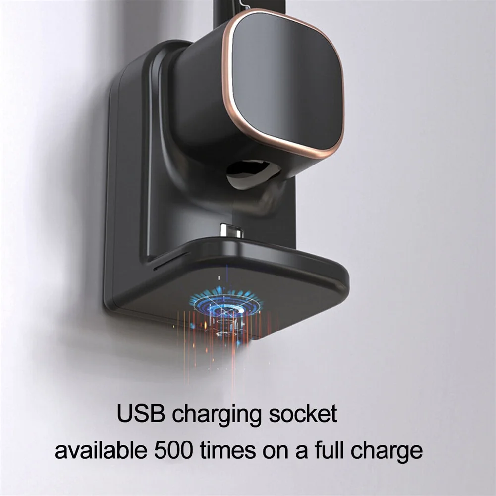 USB Rechargeable Automatic Toothpaste Dispenser with Wall Mounted Toothbrush Holder for Consistent Performance