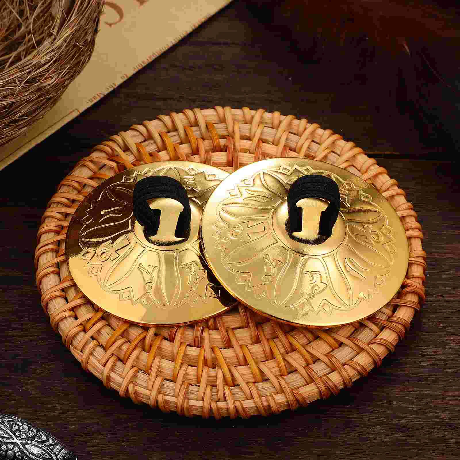 10pcs Copper Finger Cymbals Small Finger Cymbals for Belly Dancing Mini Cymbals Musical Instrument Exquisite and Durable