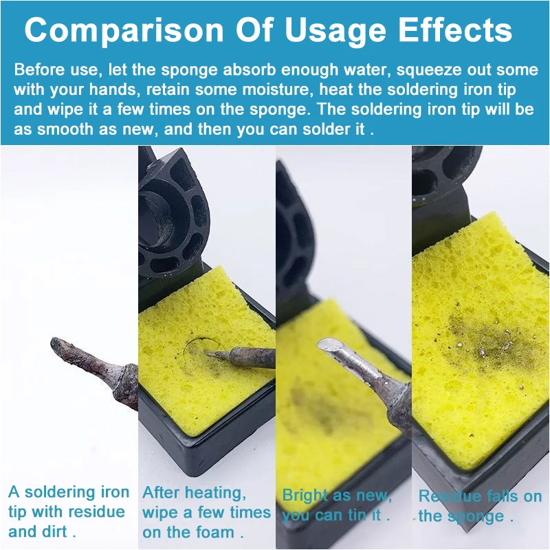 5/10Pcs Tin free Cotton Square Sponge High Temperature Resistant Welding Cleaning Sponge