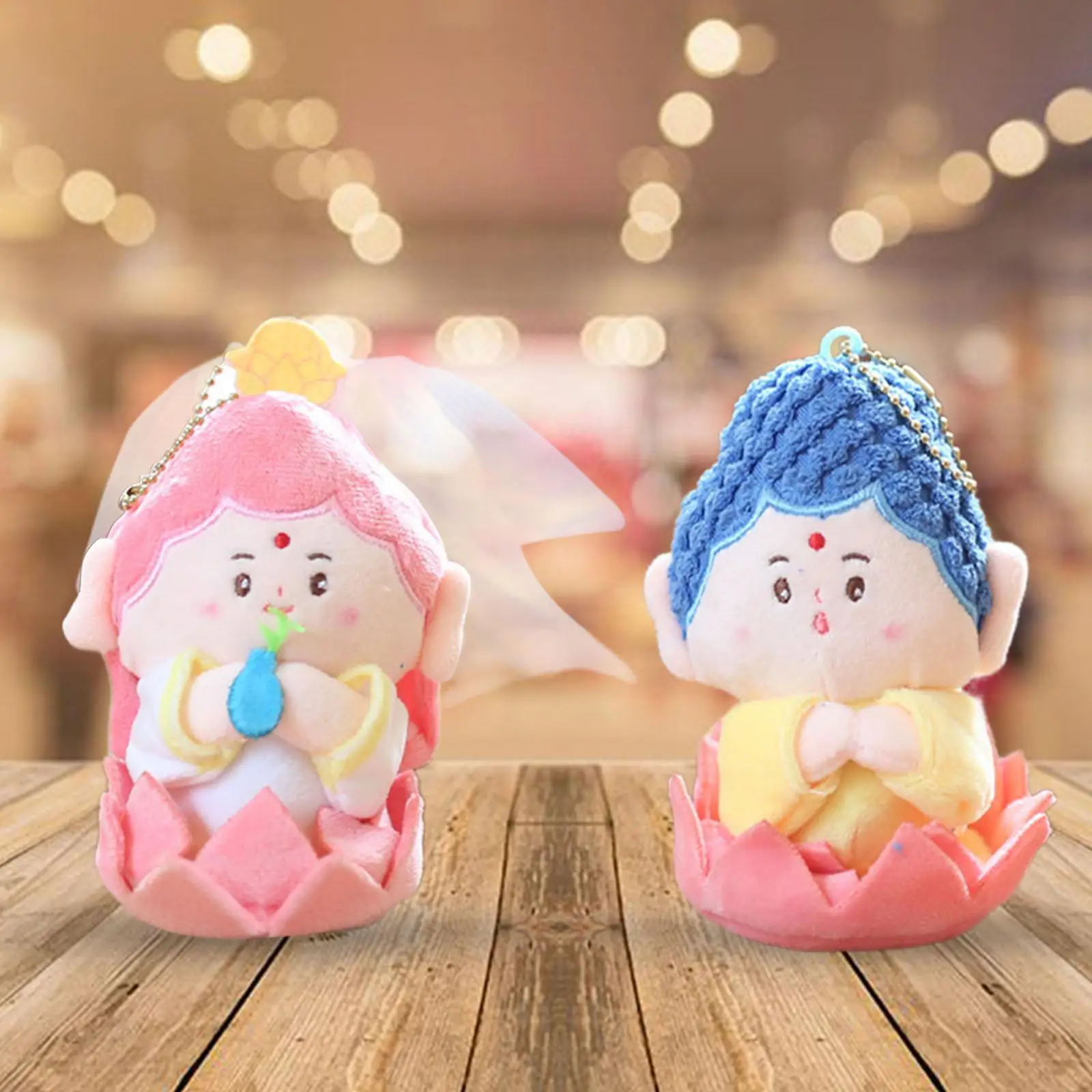 Cartoon Lucky God Plush Toy Adorable Decoration Feng Shui Decor Backpack Bag Pendant for Children Men Women Kids Birthday Gift