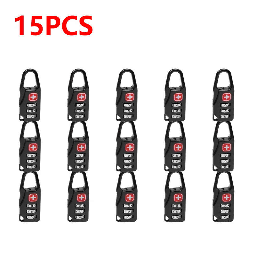NONE 50-1 Stück Legierung Mini-Schloss Vorhänge schloss Outdoor-Reisegepäck Reiß verschluss Rucksack Handtasche sicher Anti-Diebstahl-Kombination Code-Nummer Schloss 4