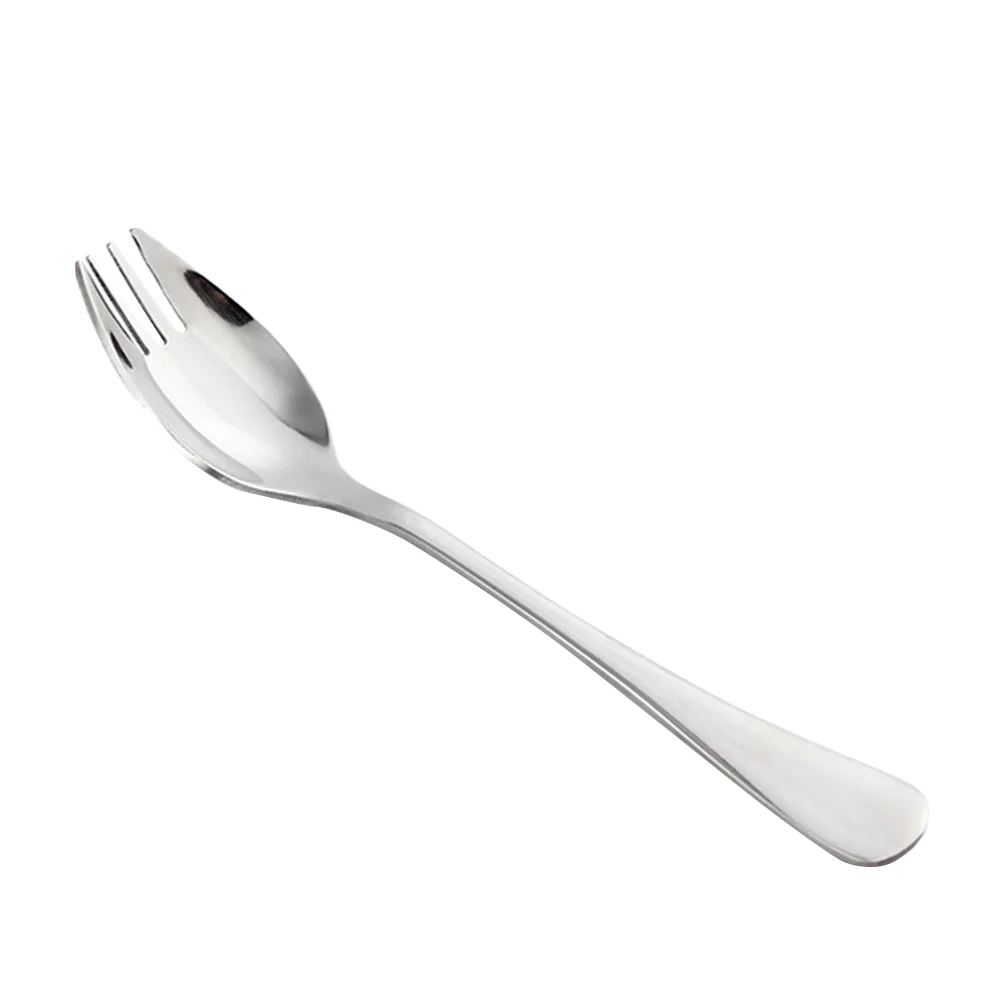 

Dual Purpose Fork and Spoon Tongs Salad Spoons Serving Straws Picnic Sporks Dual-purpose Pocket