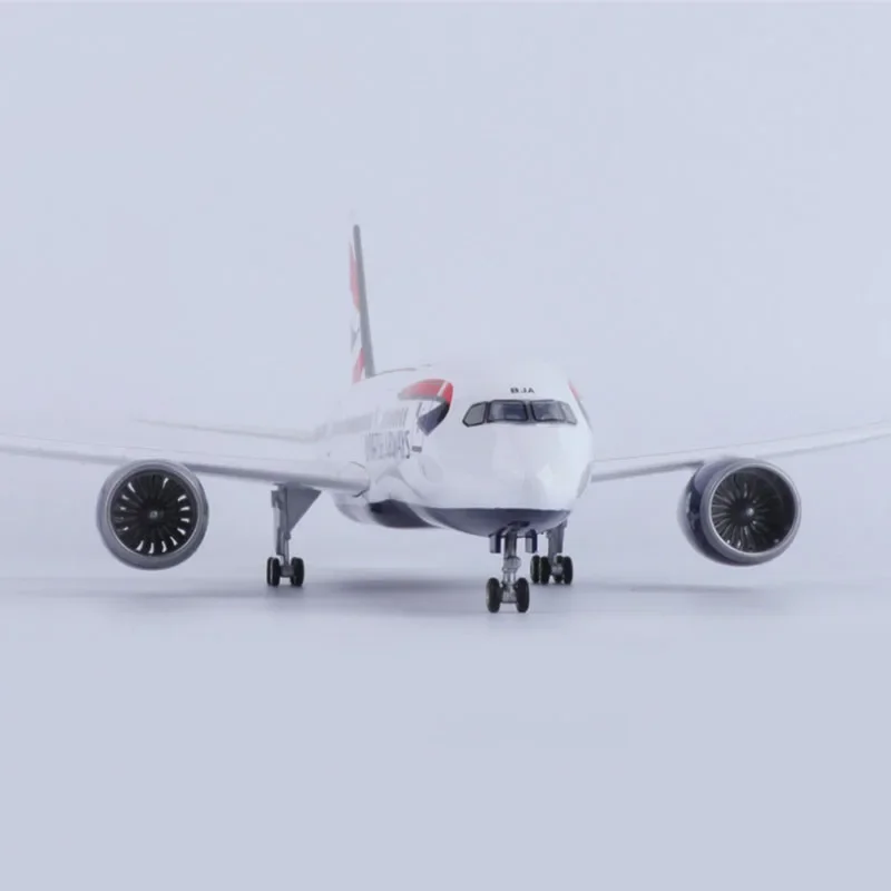 1/130 Scale 43CM Airplane B787 Dreamliner Aircraft BRITISH AIRWAYS Airlines Model Light Wheel Diecast Resin Plane Collection