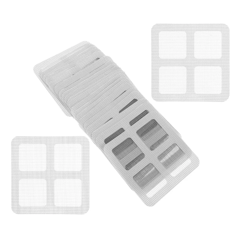 30Pcs Mesh Screen Repair Sticker Self-Adhesive Floor Drain Hair Catcher Invisible Shower Window Screen Patch Bathroom Drain