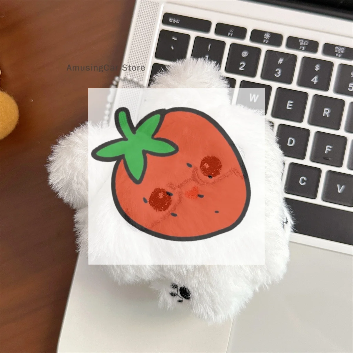 

Lovely Bunny Plush Toy Keychain with Glasses, Stuffed Doll Key Ring, Bag Decoration for Kids, Perfect Car Accessory