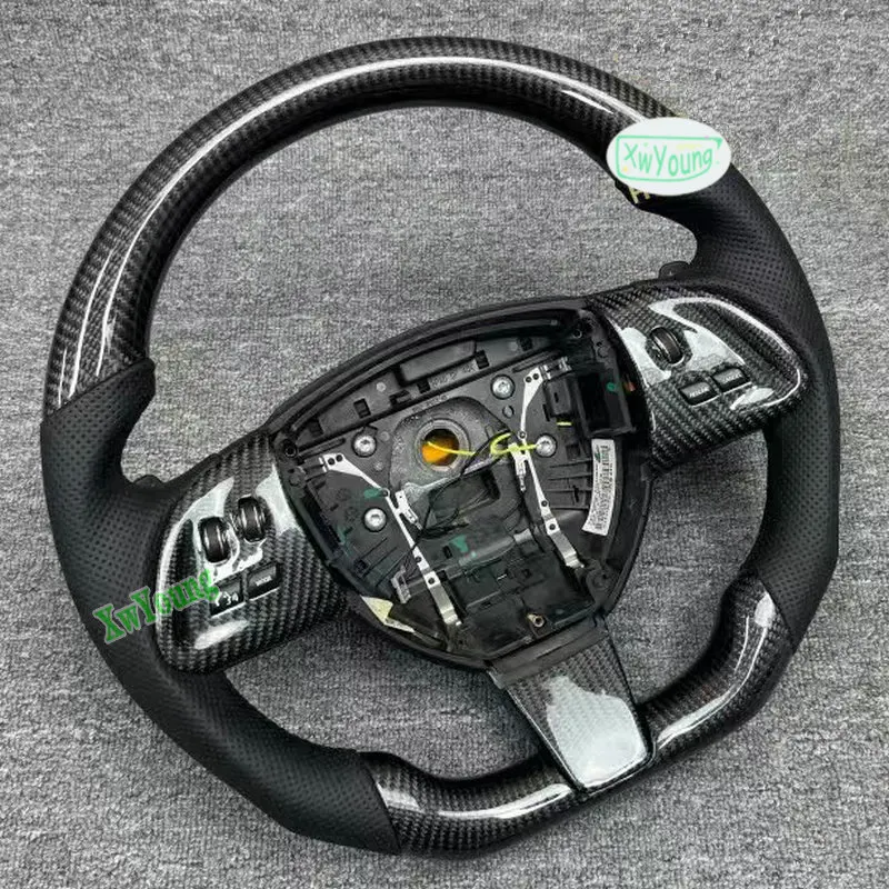 For JAGUAR XF (With Paddle Holes) Customized 100% Real Carbon Fiber Car Steering Wheel