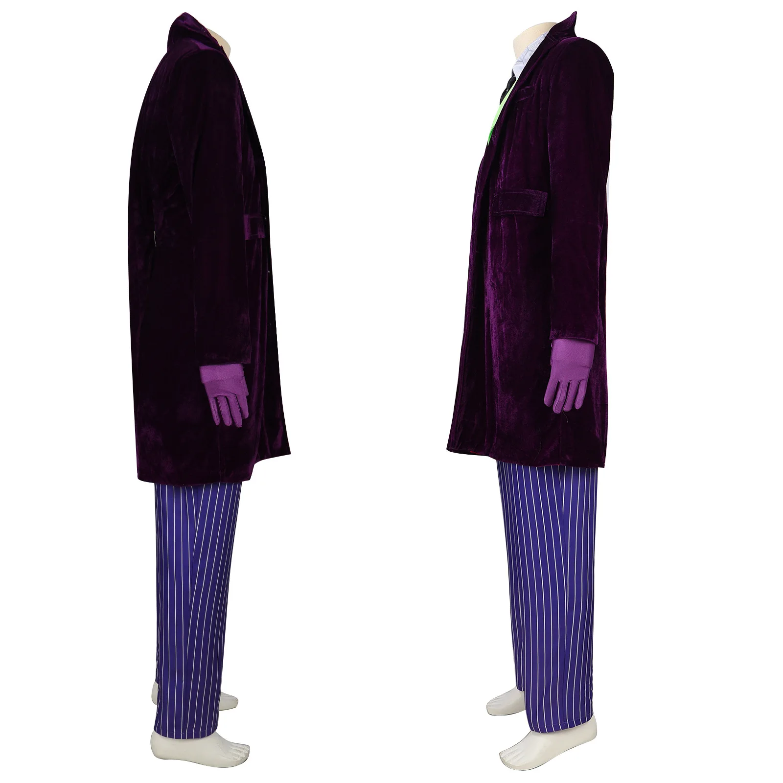 Heath Ledger Joker Cosplay Velvet Dark Knight Joker Costume Cosplay Suit Set