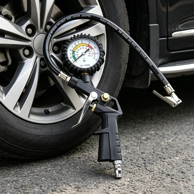High Precision Digital Tire Inflator Gun Pressure Gauge Car TPMS Tire Pressure Testing & Inflation Tool