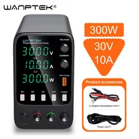 Wanptek-fuente de alimentación CC ajustable, 30V, 10A, 60V, 5A, fuente de alimentación de banco de laboratorio, fuente de alimentación estabilizada, interruptor regulador de voltaje de 120V