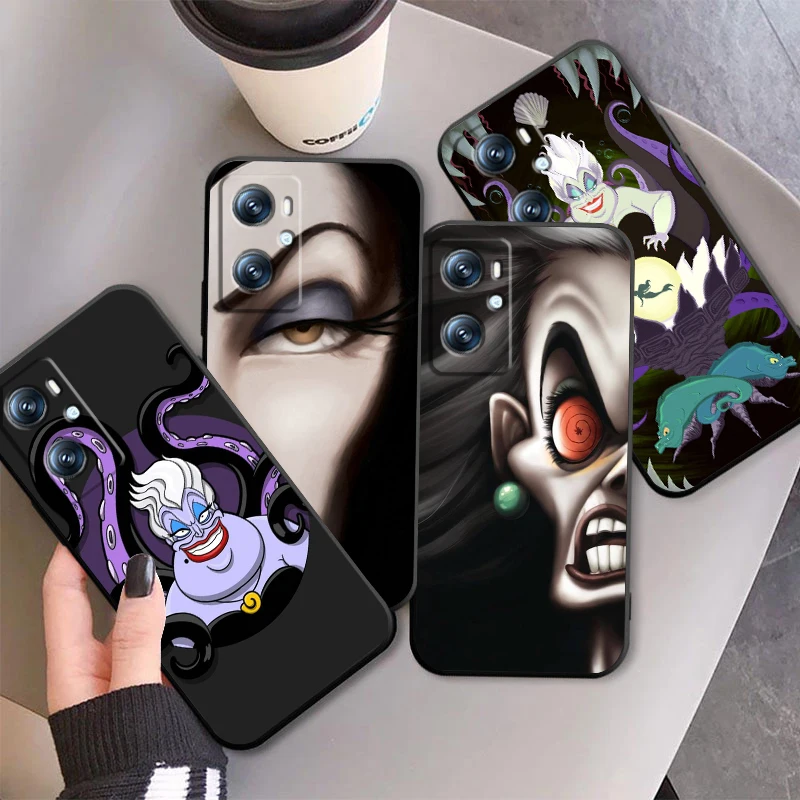 Maleficent Usula Disney For OPPO Find X6 X5 X3 A54S A5 A94 A16 A53S A57 A74 A72 A98 A78 A96 A9 5G Black Back Phone Case