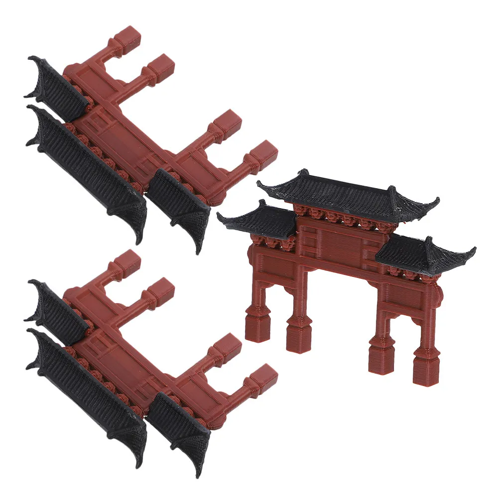 

3Pcs Miniature Ancient Chinese Architecture Models for Micro Landscape DIY Garden Terrarium Fish Tank Bonsai Rockery Decor