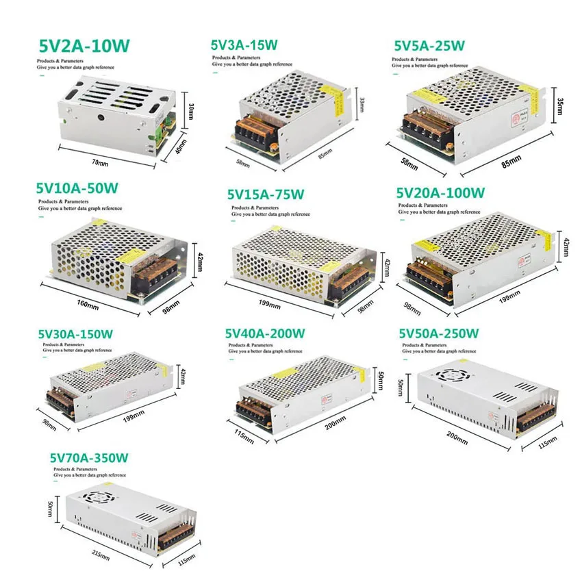 Alimentatore SMPS driver a bassa tensione trasformatore stabilizzatore di tensione da ca a cc 12V per LED, apparecchiature elettroniche, monitoraggio