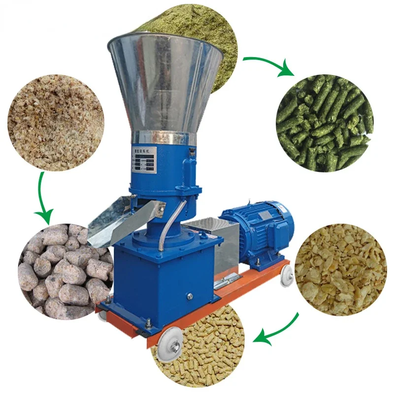 

Small poultry feed machine factory, corn crusher, feed processing machine, 50-100kg forming machine