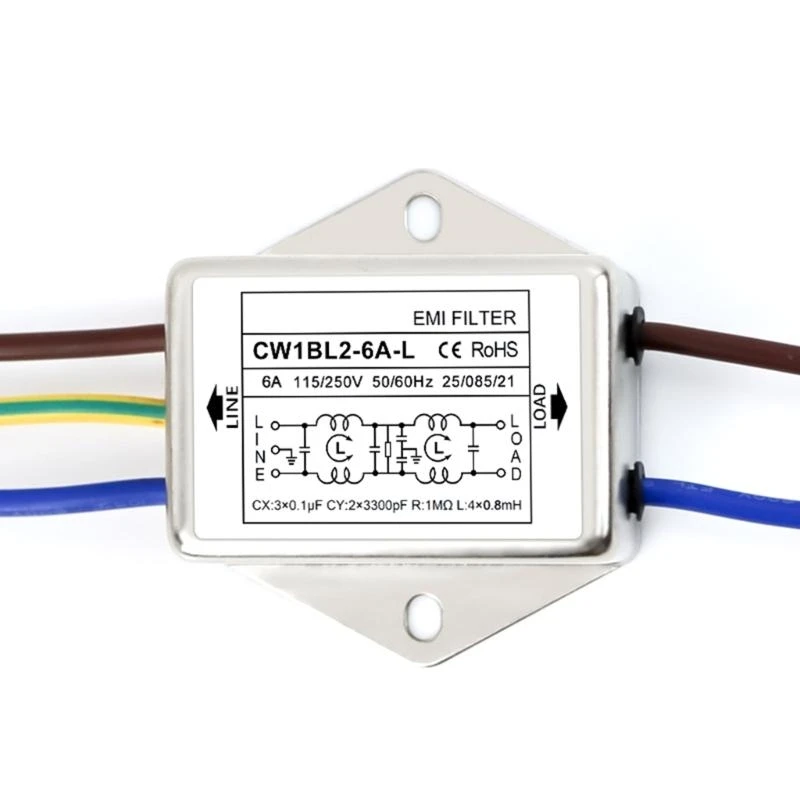 J2HB Filters Single Phase 250V Engineered To Suppress Continuous and Intermittent Disturbances In Electrical Circuits