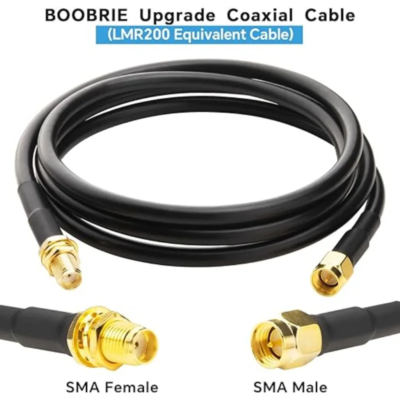 100cm AR-152 AR-148 SMA Male To Female Two Way Radio Antenna Coaxial Extend Cable For Baofeng UV-5R UV-82 UV-9R Walkie Talkie view 2