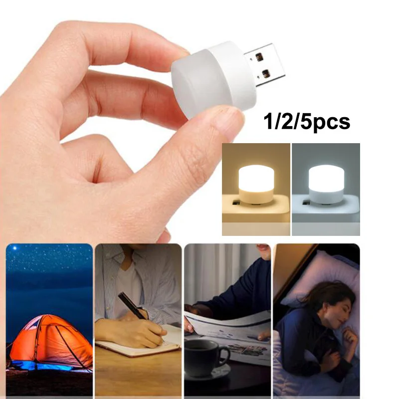 

white warm Small Book Reading Lamps LED USB 5v Plug Mini Night Light Computer Power bank Charging Eye Protection Desk Lighting t