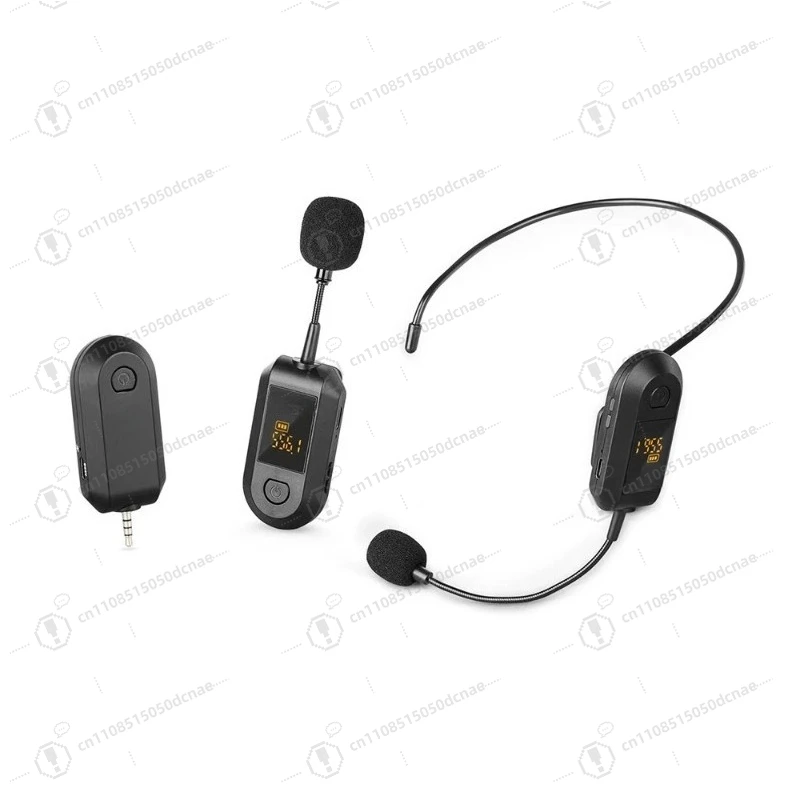 2.4G Wireless Headset Microphone Portable Lapel Mic with Speaker for Teacher Tour Guide Conference