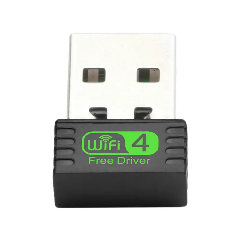 WiFi 4 Adapter 150Mbps USB WiFi Wireless Network Mini USB Dongle 2.4GHz Signal Reception Free Drive for PC Laptop Windows