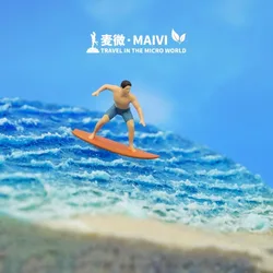 Surf and Beach Kayaking Series Scene 1:64 1:87 HO Scale Fairy Garden Miniature Accessories Desktop Living Room Decor Prop Toys