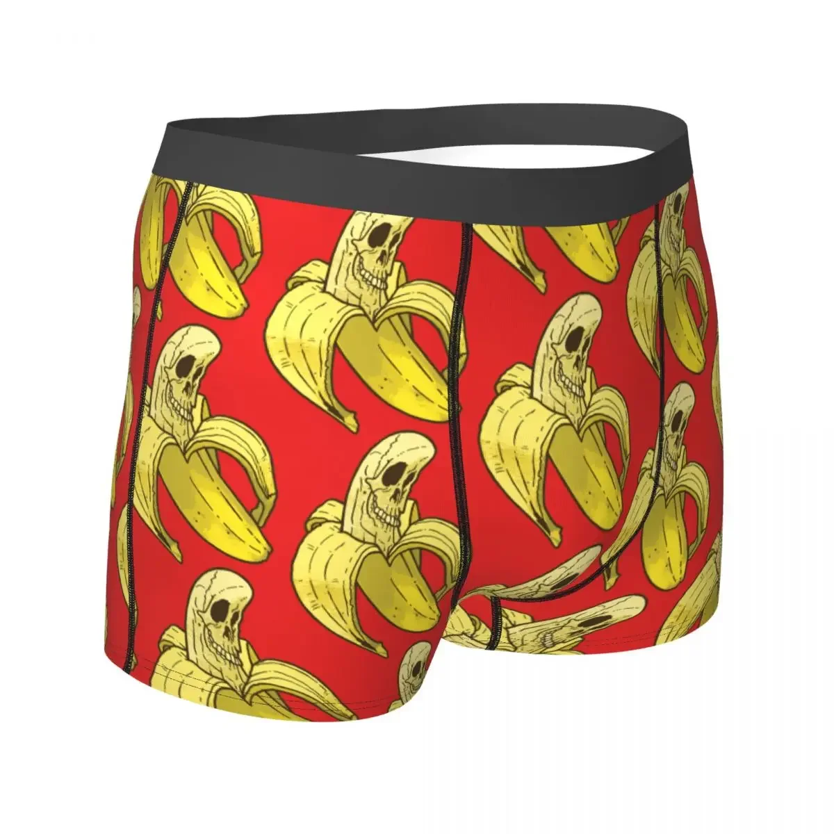 Cuecas Boxer engraçadas com estampa de banana para homens, Cuecas Cartoon, Roupa Interior Respirável, Shorts Boxer