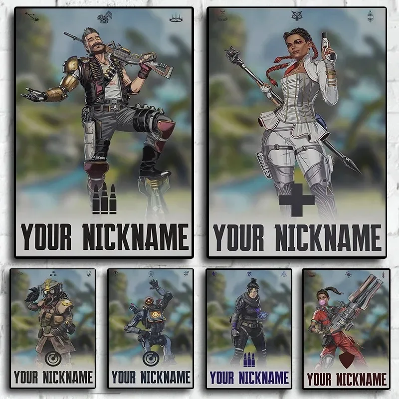 Video Game Apex Legends Character Pictures Gifts For Room Living Playroom Art Home Wall Decor Canvas Painting Print Posters