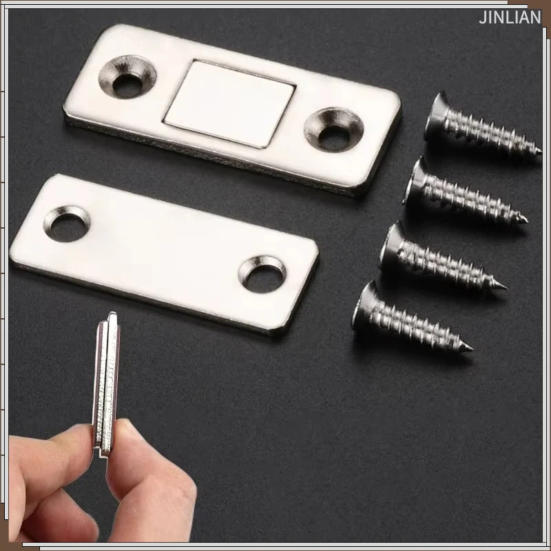Magnetic Cabinet Catches Ultra Thin Door Strong Magnets Stopper Invisible Adhesive Drawer Magnet Lock for Kitchen Closet Closer