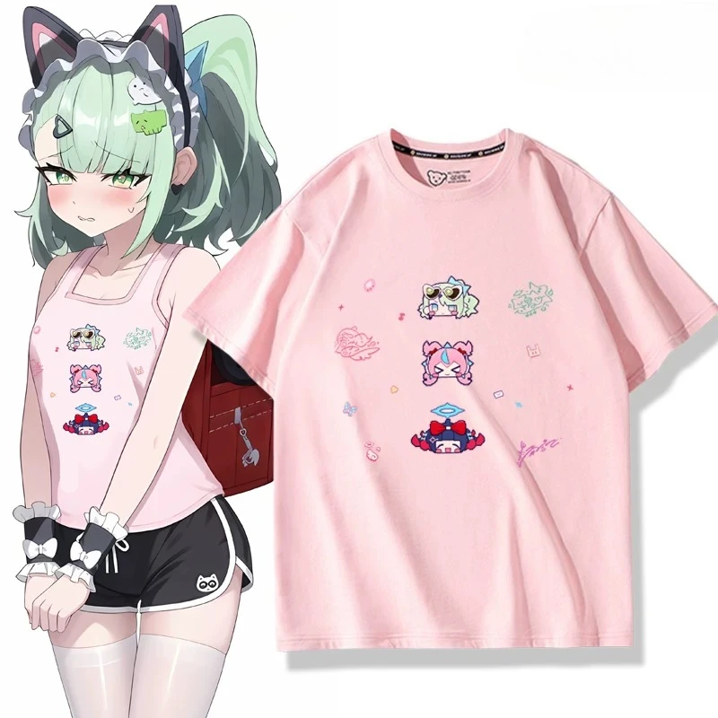Anime ZZZ Zenless Zone Zero Sunna Cosplay Short Sleeve T Shirt Women Men Harajuku Tops Aesthetic Graphics Tshirt Cotton Tees