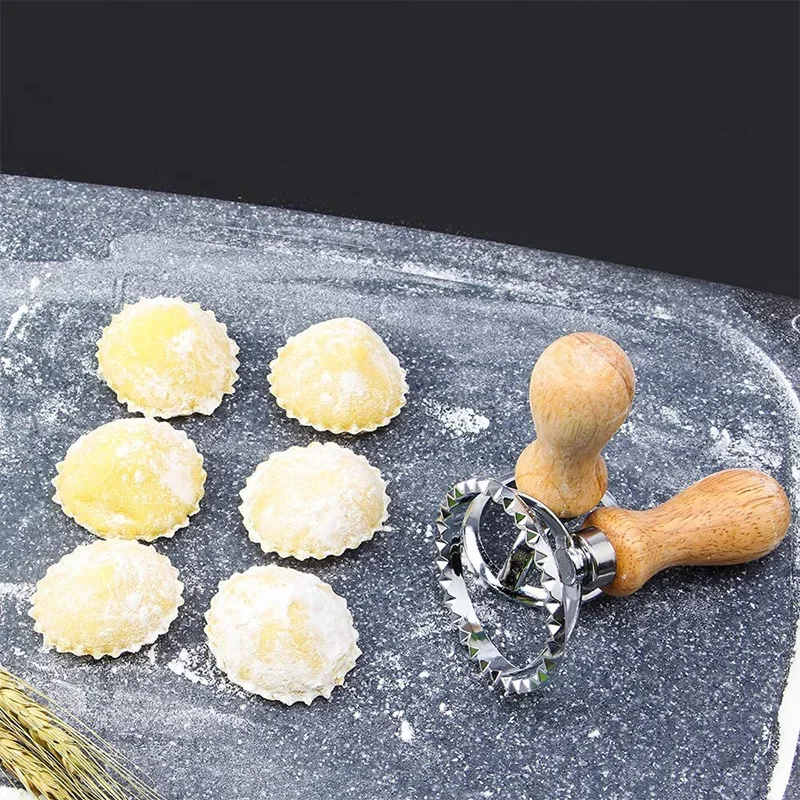 Premium Stainless Steel Cookie Cutter Set, Complete Pasta Press Kitchen Attachment Kit with Ravioli Maker Mold,Ravioli Stamp Set