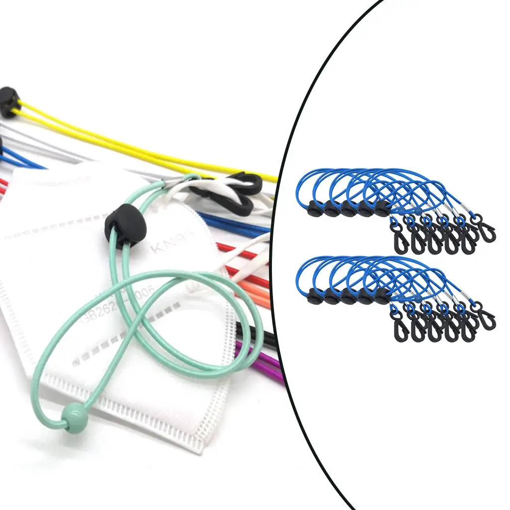Mask Lanyard, 10 Pcs Strap for Kids, s Around Neck for Women, Unisex Adjustable Length Elastic Lanyard Strap