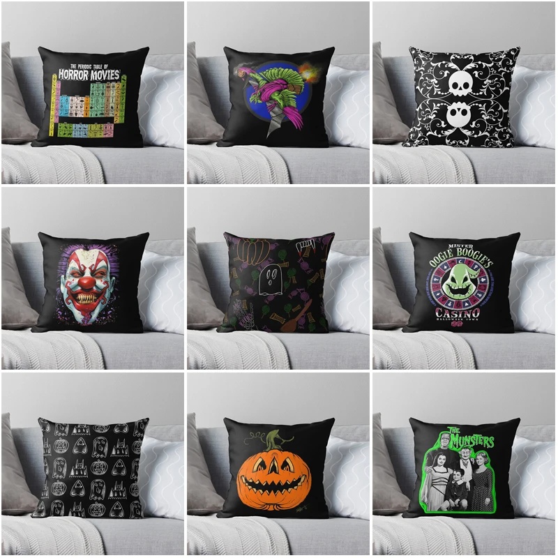 Decorative Home pillow case Cushion covers autumn nordic 40x40cm Living Room sofa fear Skeleton halloween pumpkin 45*45 fall