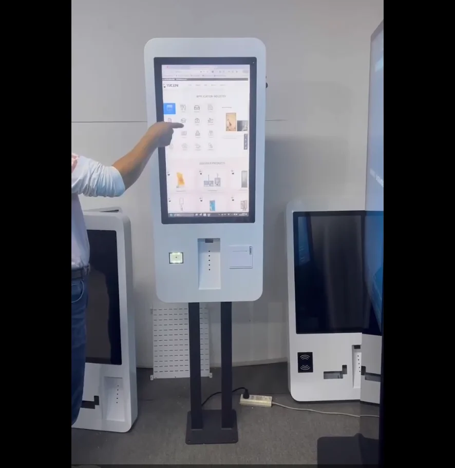 Latest 32-inch wall-mounted order machine, orderingmachine, ordering booth, intelligentterminalforfast food, POS (Point of Sale)