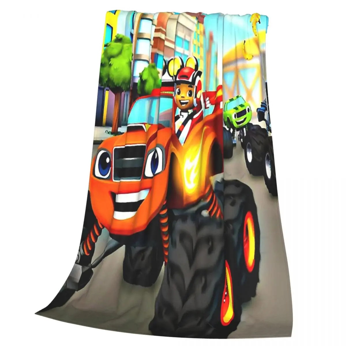 Blaze And The Monster Machines Blanket Soft Warm Flannel Throw Blanket Cover for Bed Living room Picnic Travel Home Sofa