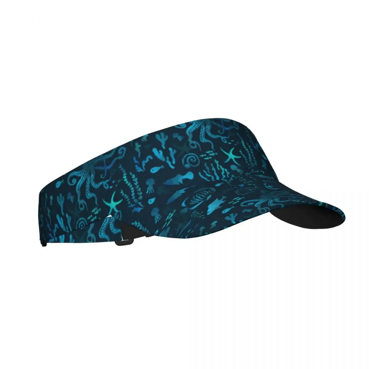 Sports Sun Cap Adjustable Visor UV Protection Top Empty Tennis  Running Sunscreen Hat Marine Animals