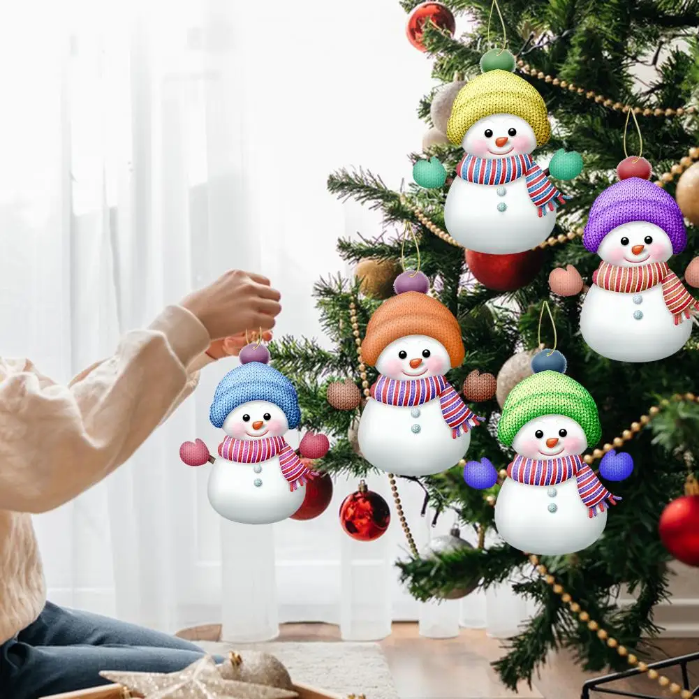 زينة حبل معلقة شخصية الأسرة ثلج عيد الميلاد الحلي مخصص الاكريليك الخشب شجرة عيد الميلاد زينة لأحباء