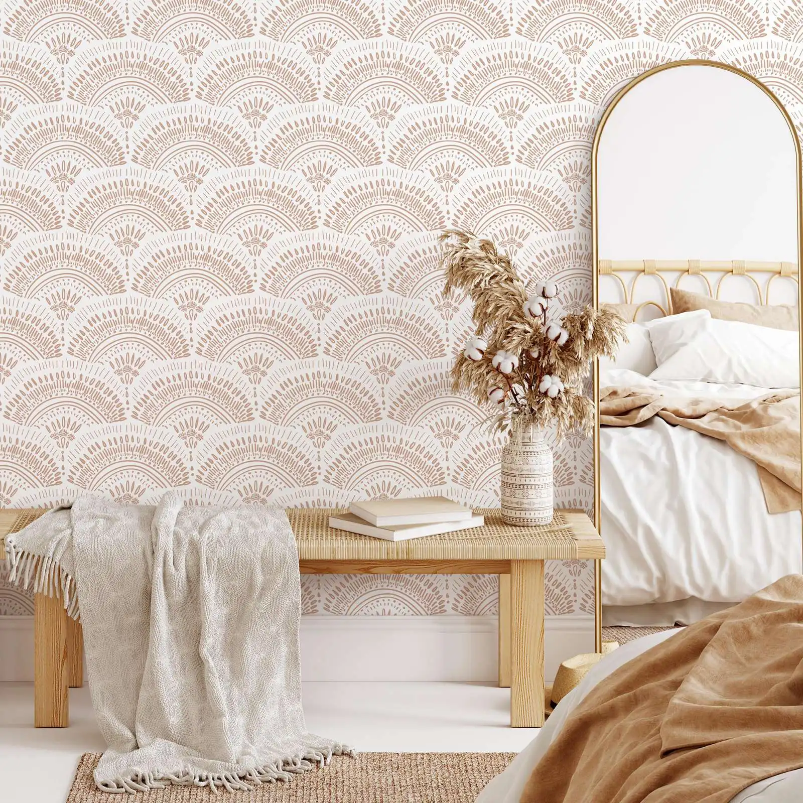 Boho  Wallpaper Scandinavian Wallpaper Temporary Wallpaper Vintage Wall Paper Peel and Stick Wallpaper For Home Decor ,50 *300cm