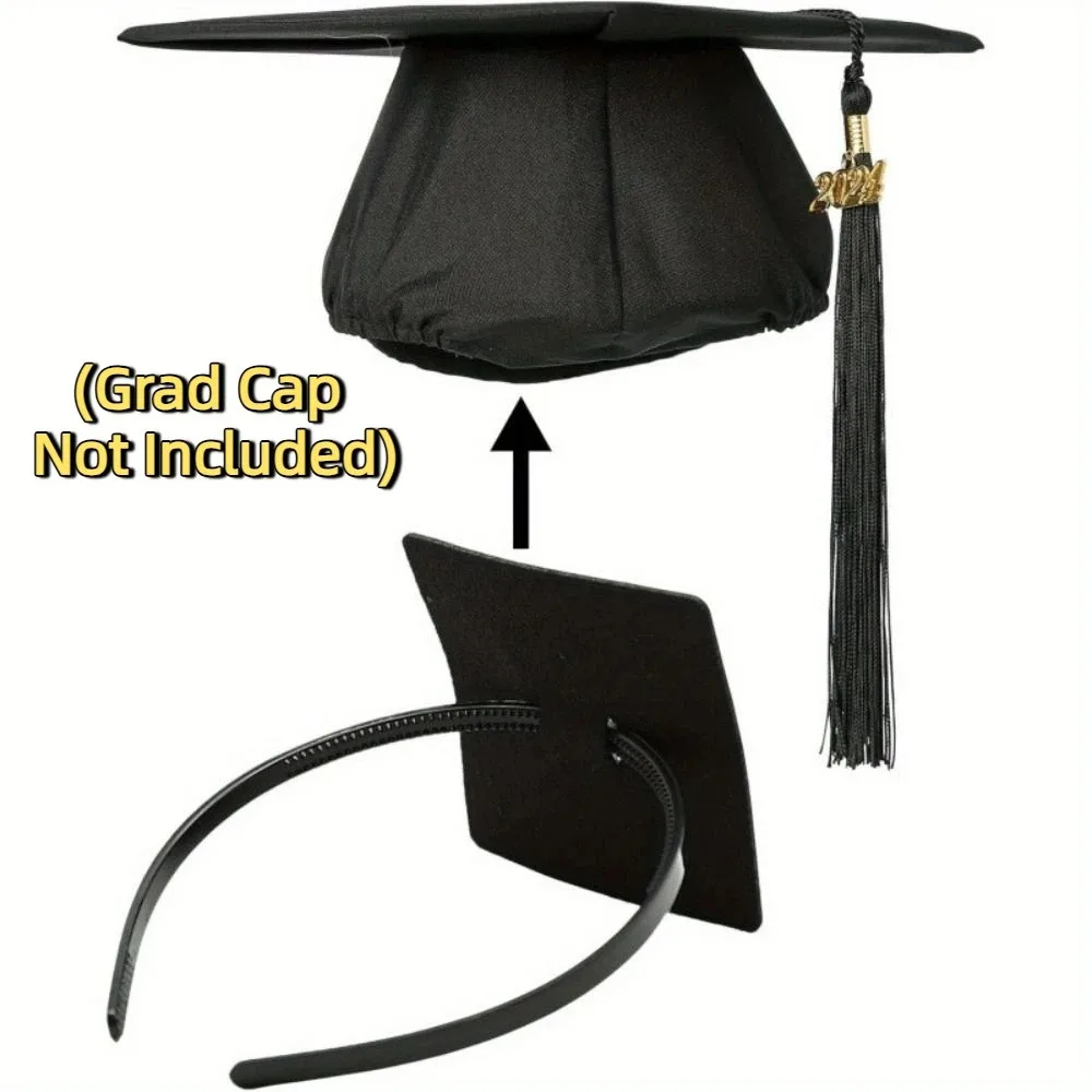

Invisible Graduation Cap Headband Protective Hairstyle Non-Slip Bachelor Hat Insert Headpiece Comfortable Creative