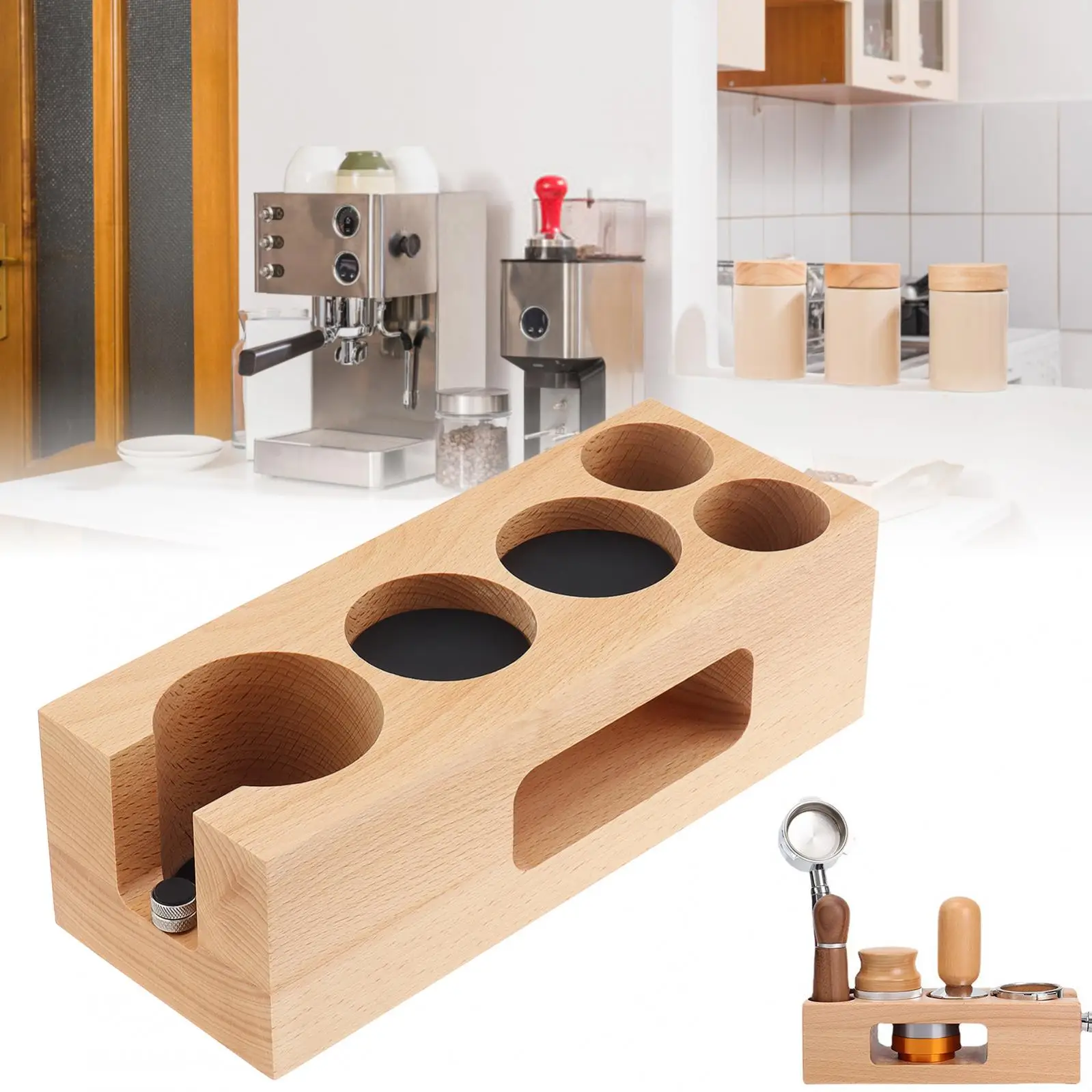 Adjustable Height Espresso Coffee Tampers Mat Station Press Tampering Holder Corner Mat Pad Coffeeware Tools Tamping Station