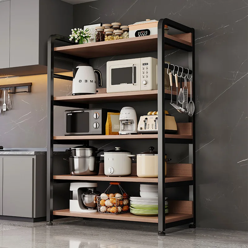 

Kitchen rack Floor-to-ceiling multi-layer microwave oven, pot storage rack Multifunctional shelf Storage rack