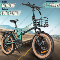 SAMEBIKE E-Bike 1000W Motor 48V15AH Lithium Battery Hydraulic brake Electric Bicycle 20*4.0 Fat Tire Folding Snow Electric Bike