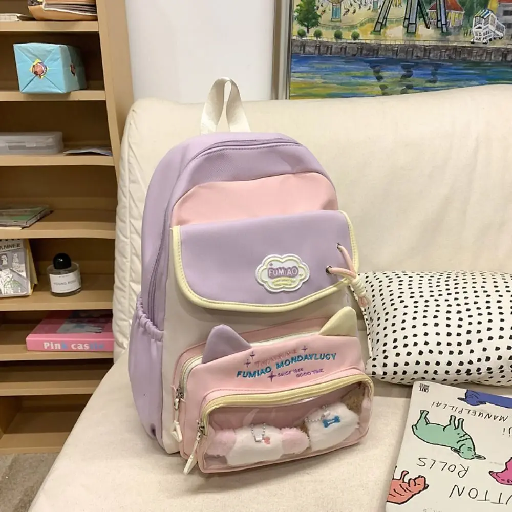 Japanese Style Students School Bags Waterproof Cute Lolita Itabag Multi Pocket Zipper Closure Computer Backpack Daily Use