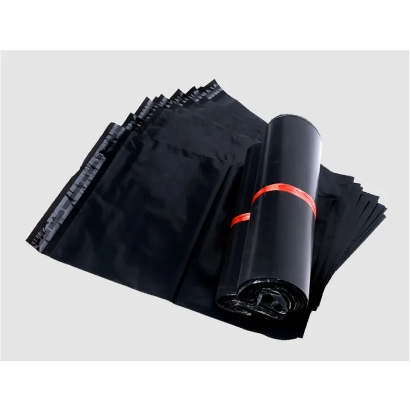 Poly Mailing Bag para o armazenamento do correio, malotes do correio, cor preta, auto-adesivo, pacote do correio, expresso, 100 PCs/Lot