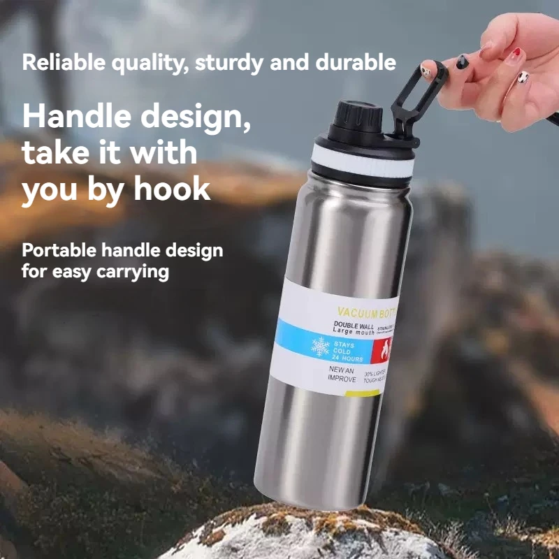 Outdoor Thermos Bottle  Vacuum Flask Stainless Steel Car Thermal Cup Keeps Cold and Heat Thermal Mug Sports Insulated Cup