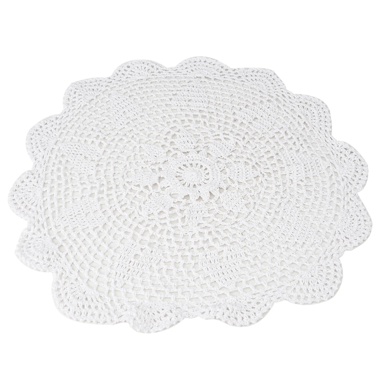 High Quality Brand New Doily Table Cloth Mat Lace Round Table Cloth White/Beige 40cm/15.74inch Countryside Vintage