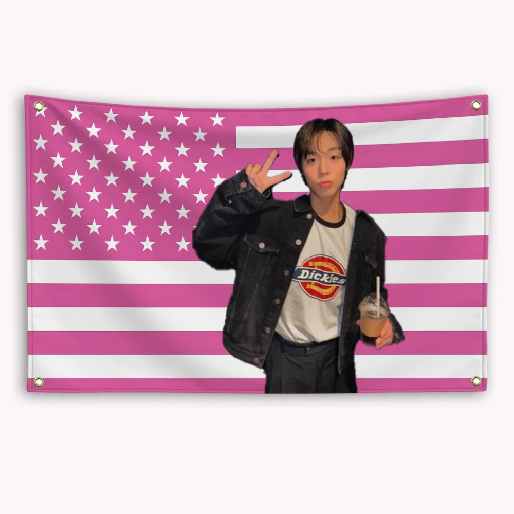 P-Park J-Jihoon American Flag Banner Custom Flags for Bedrooms Flaga Advertising Tapestry Home Decor Items Outdoor Decors Hang