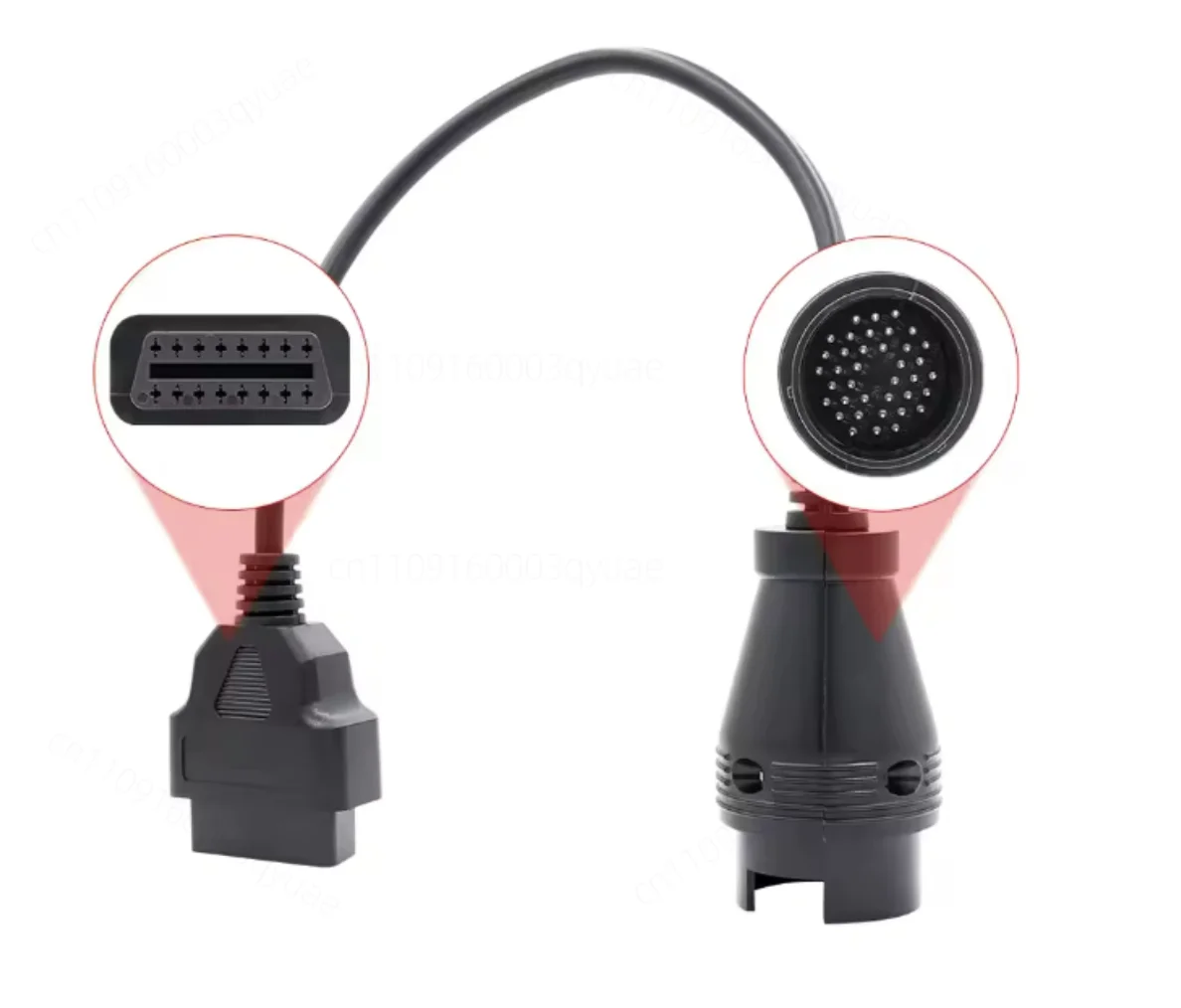 Motorcycle Code Reader Onboard Diagnostics 2 Adapter 38-Pin to 16-Pin Diagnostic Cable for Benz