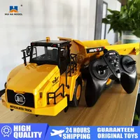 Huina 1553 1/16 11CH 2.4G Electric Sound Led Light Alloy Engineering Car Model R/C Metal Dump RC Diecast Radio Control Truck Toy